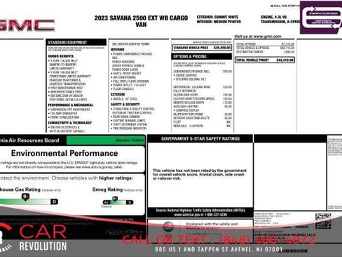 Used 2023 GMC Savana 2500 Extended w/ Driver Convenience Package image 10