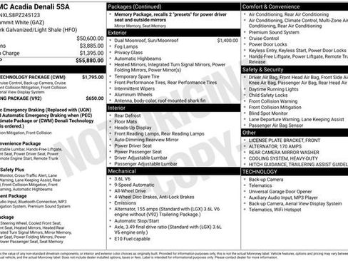 Used 2023 GMC Acadia Denali w/ Denali Technology Package image 34