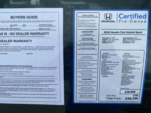 Certified 2026 Honda Civic Sport image 37