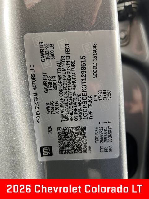 New 2026 Chevrolet Colorado LT w/ Advanced Trailering Package RWD image 26