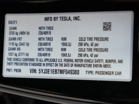 Used 2021 Tesla Model 3 Long Range AWD/4WD image 48
