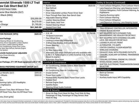 Used 2022 Chevrolet Silverado 1500 LT Trail Boss w/ Protection Package AWD/4WD image 20
