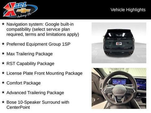 Certified 2025 Chevrolet Suburban RST w/ RST Capability Package AWD/4WD image 2