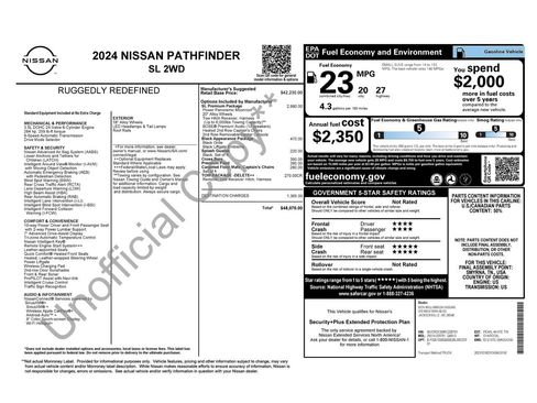 Used 2024 Nissan Pathfinder SL w/ SL Premium Package FWD image 5