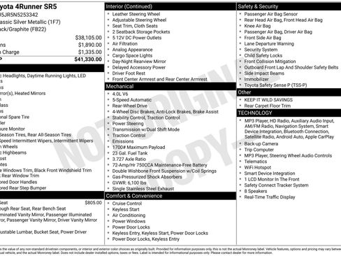 Used 2022 Toyota 4Runner SR5 RWD image 8