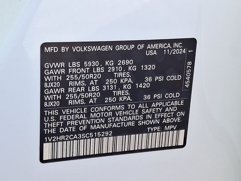 New 2025 Volkswagen Atlas SE AWD/4WD image 11