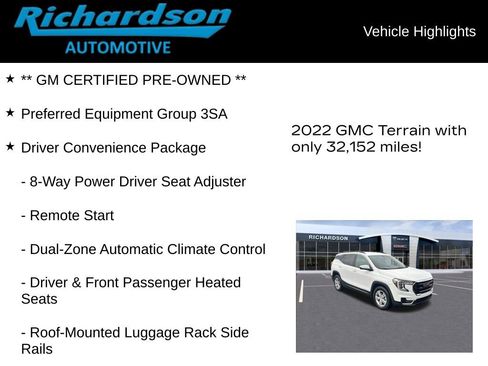 Used 2022 GMC Terrain SLE w/ Driver Convenience Package image 11