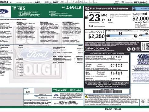 Used 2024 Ford F150 Lariat w/ Equipment Group 502A High AWD/4WD image 65