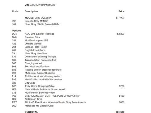 Used 2023 Mercedes-Benz EQE 350+ SUV w/ AMG Line Exterior Package image 2
