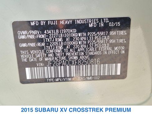 Used 2015 Subaru Crosstrek 2.0i Premium AWD/4WD image 27