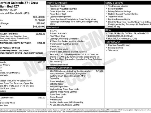 Used 2018 Chevrolet Colorado Z71 w/ Centennial Edition image 5