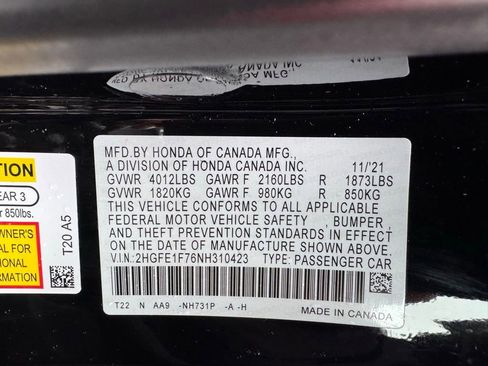 Used 2022 Honda Civic EX image 22