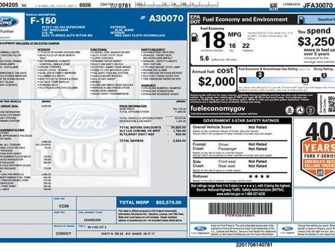 Used 2018 Ford F150 XLT w/ Equipment Group 302A Luxury AWD/4WD image 40