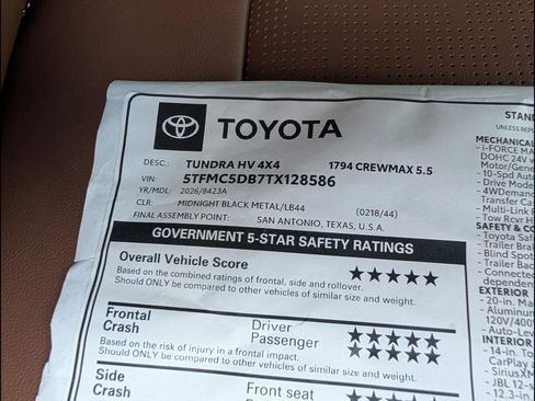 New 2026 Toyota Tundra 1794 Edition AWD/4WD image 14