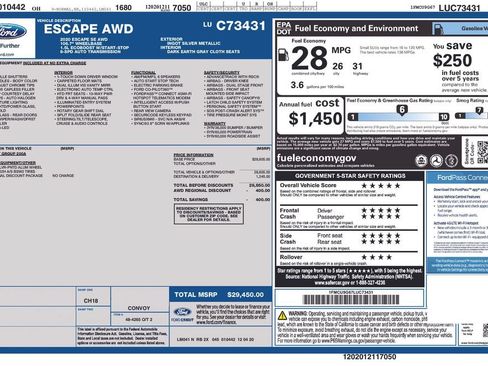 Used 2020 Ford Escape SE AWD/4WD image 44
