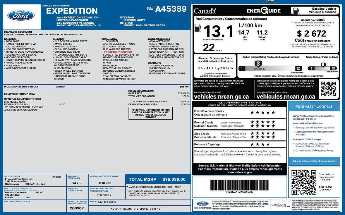 Used 2019 Ford Expedition Max Limited AWD/4WD image 5