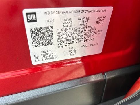 Used 2022 Chevrolet Equinox RS w/ RS Leather Package FWD image 35