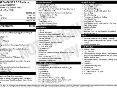 Used 2025 MAZDA CX-50 AWD 2.5 S w/ Weather Package image 35