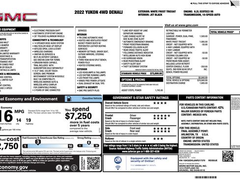 Used 2022 GMC Yukon Denali AWD/4WD image 2