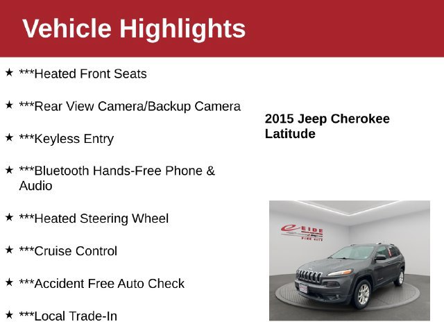 Used 2015 Jeep Cherokee Latitude w/ Cold Weather Group AWD/4WD image 4