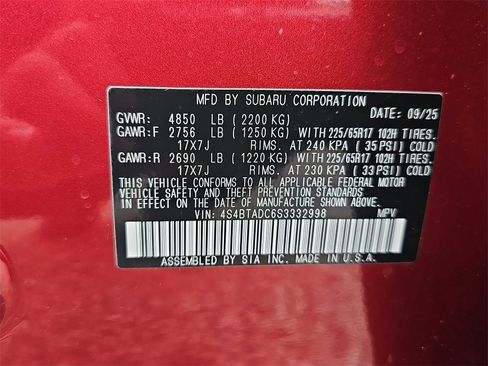 New 2025 Subaru Outback Premium w/ Popular Package #1A image 34