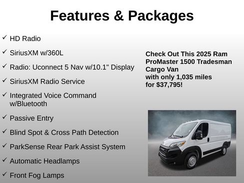 Used 2025 RAM ProMaster 1500 w/ Premium Convenience Group FWD image 9