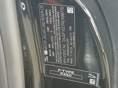 New 2024 Jaguar F-TYPE R-Dynamic RWD image 17