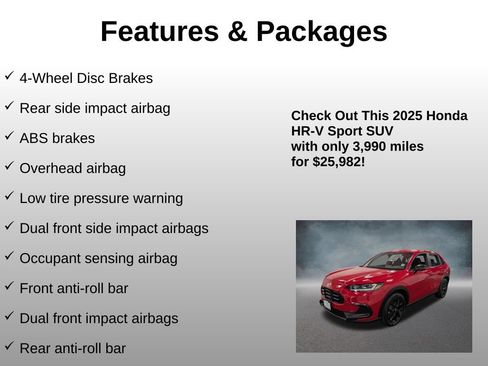 Certified 2025 Honda HR-V Sport image 12