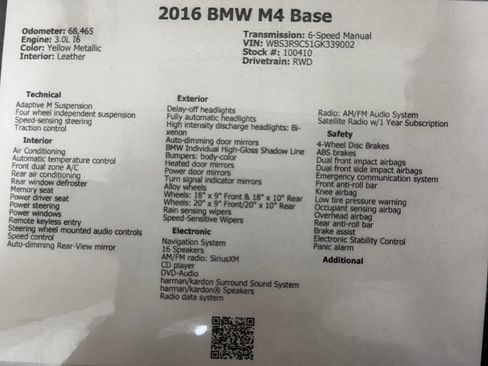 Used 2016 BMW M4 Coupe RWD image 49