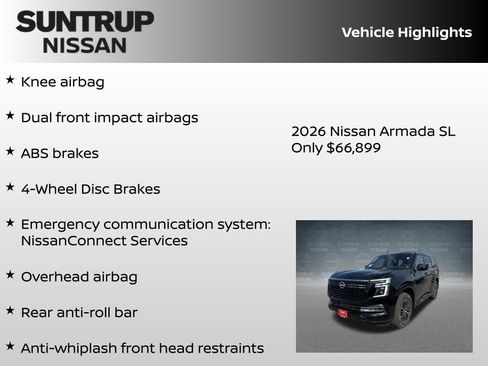 New 2026 Nissan Armada SL w/ Captain's Chari Seat Package AWD/4WD image 23
