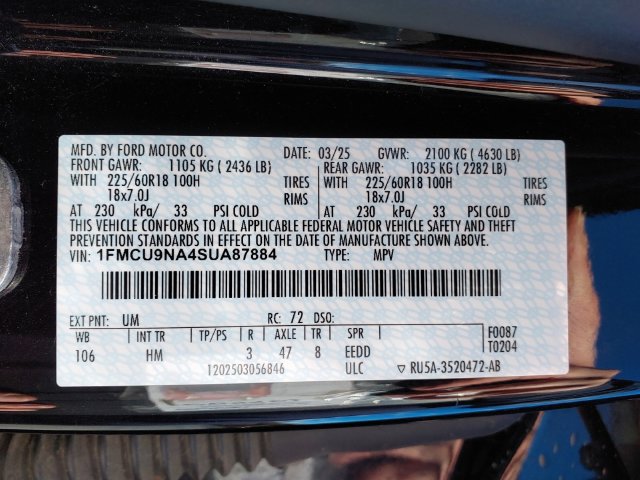 Used 2025 Ford Escape ST-Line Select AWD/4WD image 25