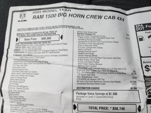 Used 2022 RAM 1500 Big Horn AWD/4WD image 47