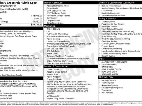 New 2026 Subaru Crosstrek 2.5i Sport AWD/4WD image 5