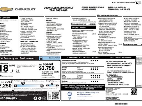 Used 2020 Chevrolet Silverado 1500 LT Trail Boss image 57