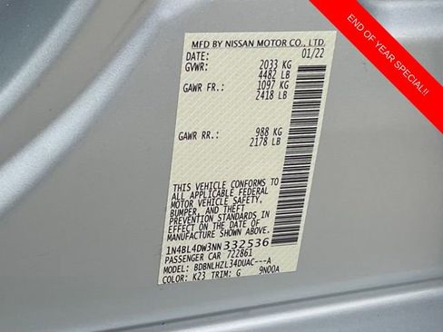 Used 2022 Nissan Altima 2.5 SV w/ SV Premium Package image 22