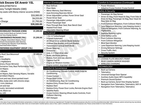 New 2026 Buick Encore GX Avenir w/ Avenir Technology Package AWD/4WD image 12