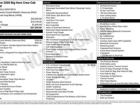 Used 2019 RAM 2500 Big Horn image 4