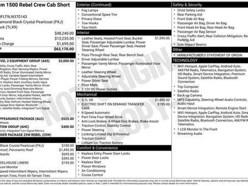 Used 2020 RAM 1500 Rebel w/ Rebel Level 2 Equipment Group AWD/4WD image 7