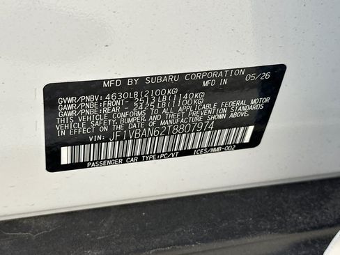 New 2026 Subaru WRX Limited AWD/4WD image 33