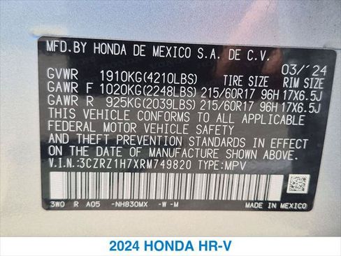 Used 2024 Honda HR-V EX-L image 27