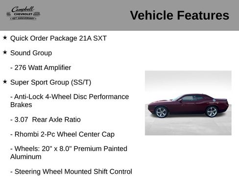 Used 2018 Dodge Challenger SXT w/ Super Sport Group (SS/T) RWD image 5