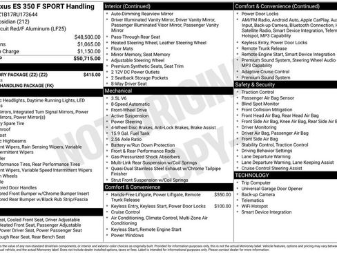 Used 2024 Lexus ES 350 F Sport w/ Accessory Package (Z2) FWD image 4