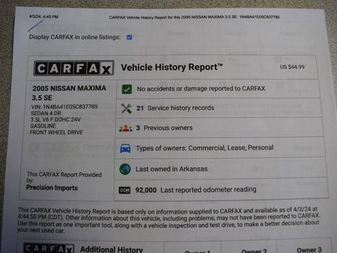 Used 2005 Nissan Maxima 3.5 SE image 48