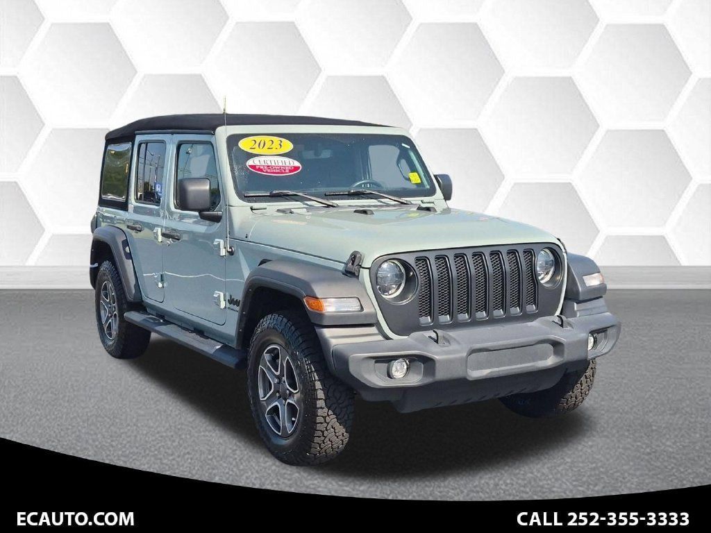 Certified 2023 Jeep Wrangler Unlimited Sport AWD/4WD image 1