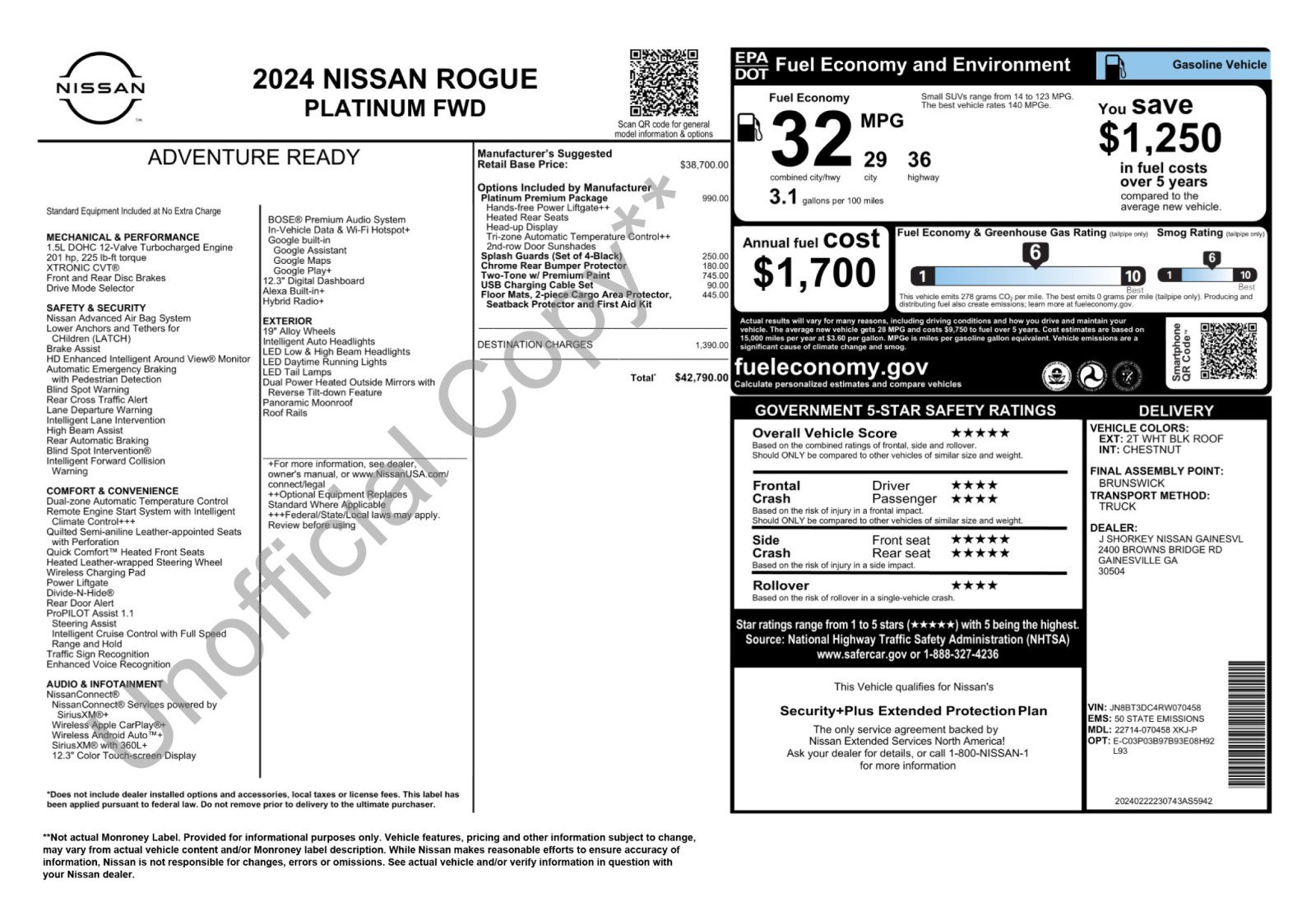 Used 2024 Nissan Rogue Platinum w/ Platinum Premium Package FWD image 53