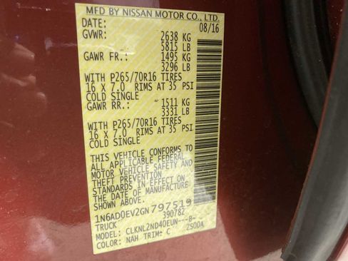 Used 2016 Nissan Frontier SV AWD/4WD image 21