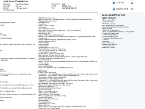 Used 2023 Volvo XC60 B5 Core w/ Climate Package image 5