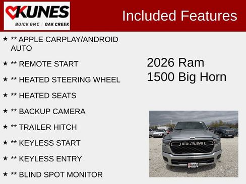 Used 2026 RAM 1500 Big Horn AWD/4WD image 2