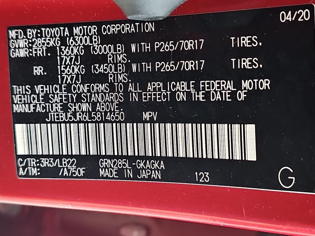 Used 2020 Toyota 4Runner SR5 Premium w/ Moonroof Package AWD/4WD image 36