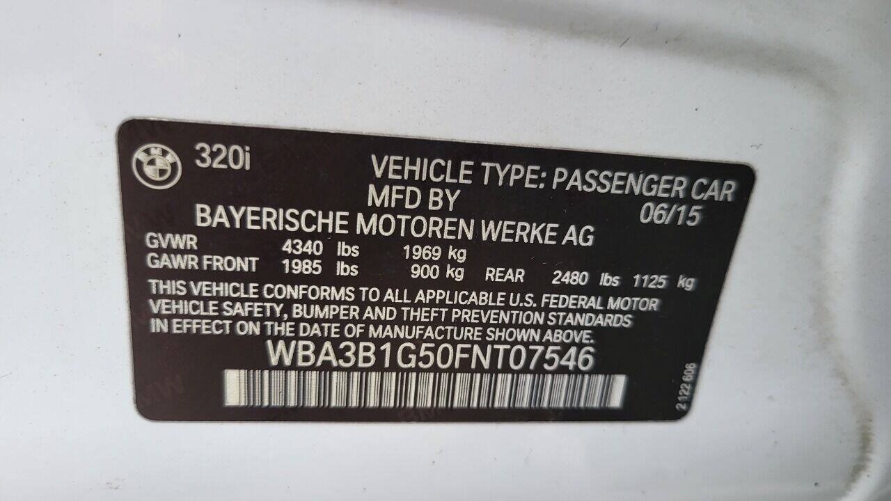 Used 2015 BMW 320i Sedan RWD image 38